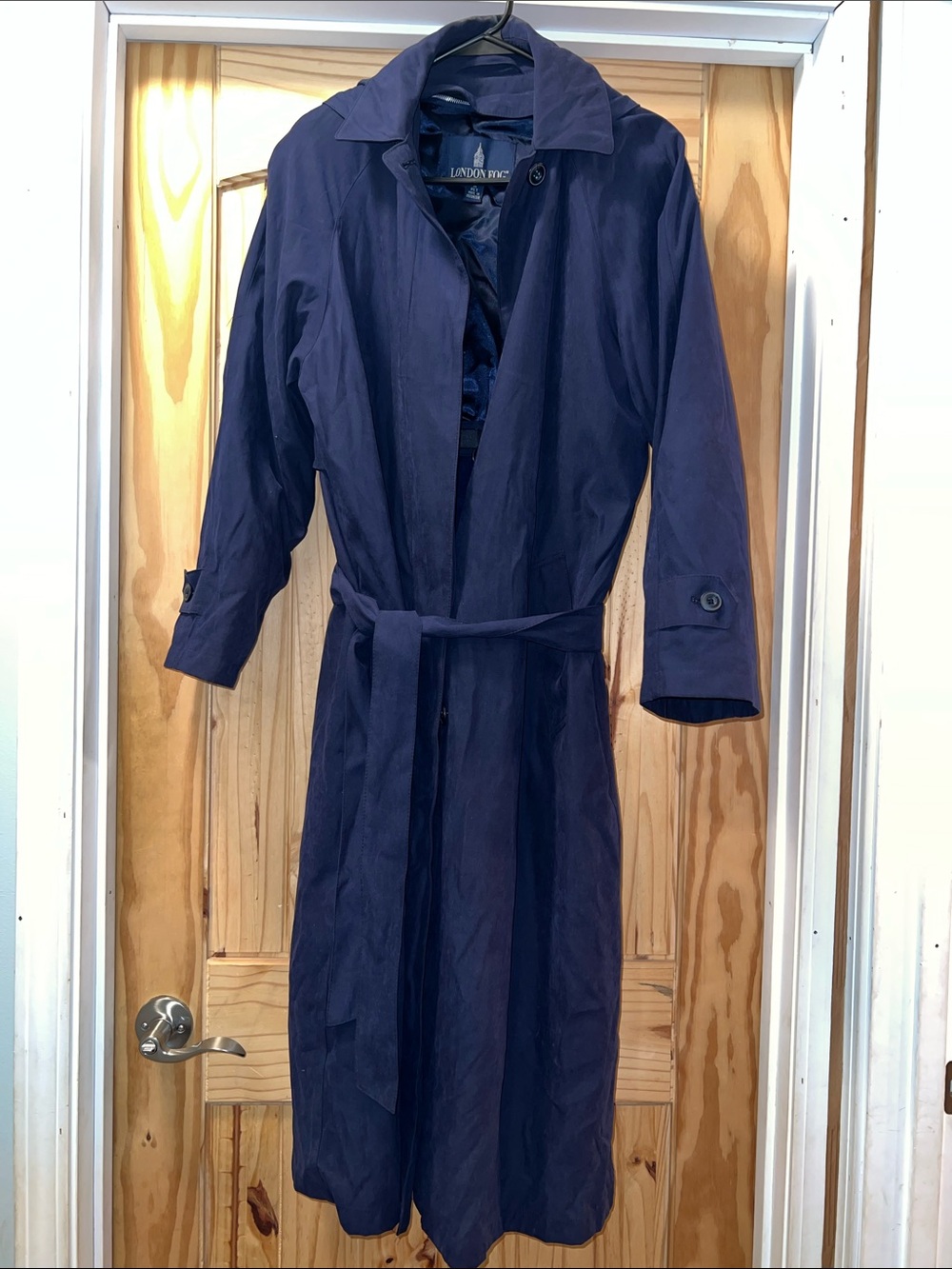 London Fog Woman’s Dark Navy Belted Trench Coat